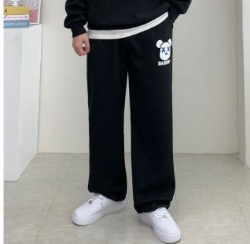 Bear Brick Fleece-Lined Sweatshirt and Pants Set