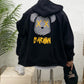 Chain Bearbrick Fleece-Lined Hoodie Zip-Up