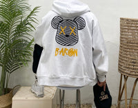 Chain Bearbrick Fleece-Lined Hoodie Zip-Up