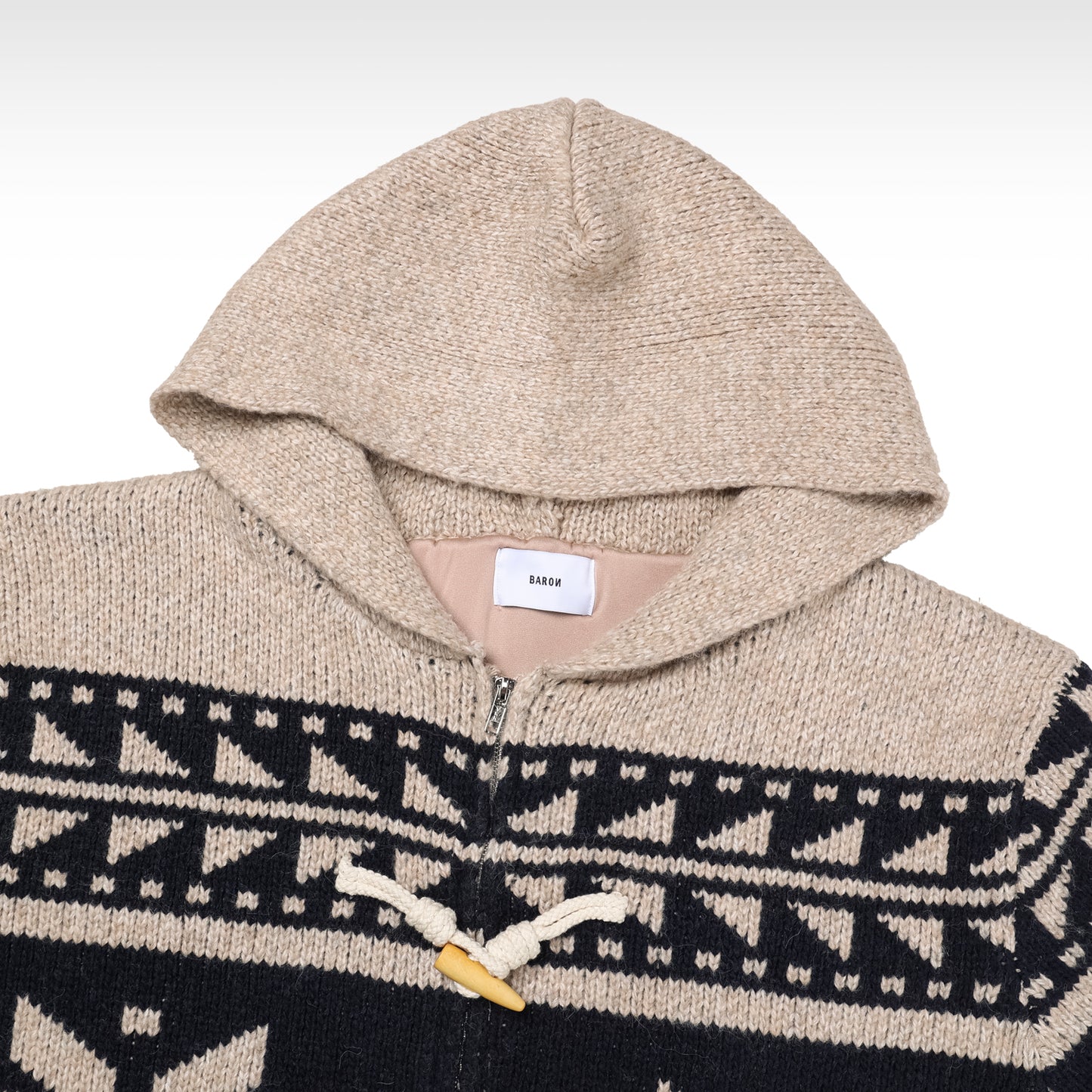 Snow Flower Wool Hood Zip-Up