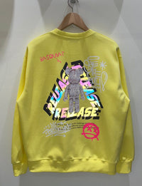 Graffiti Overlap Fleece Sweatshirt