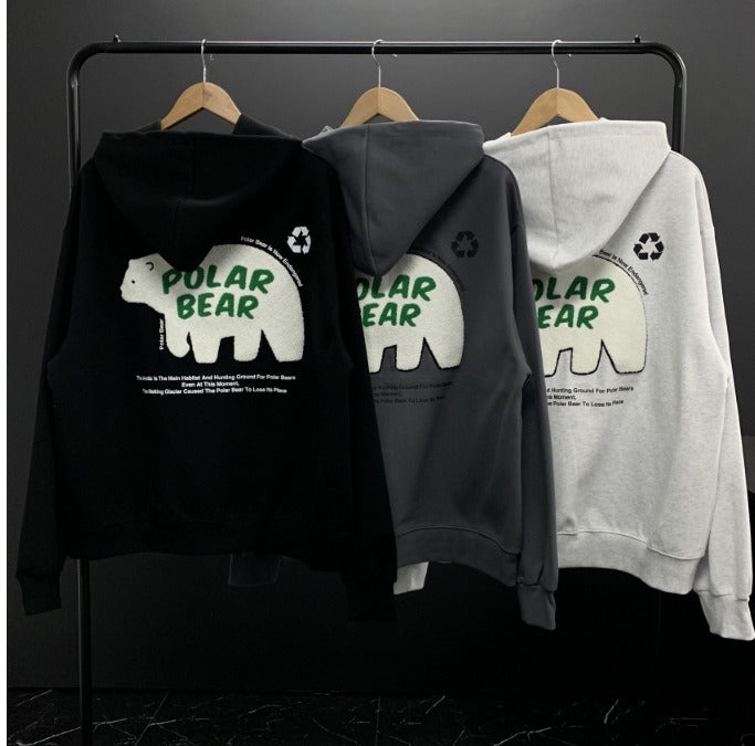 Polar Bear Hooded Zip-Up Jacket