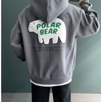 Polar Bear Hooded Zip-Up Jacket