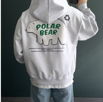 Polar Bear Hooded Zip-Up Jacket