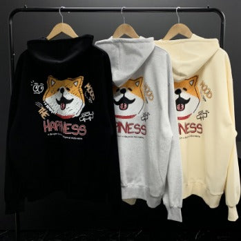 Shiba Inu Fleece-Lined Hoodie