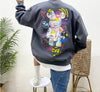 Graffiti Bearbrick Embossed Sweatshirt