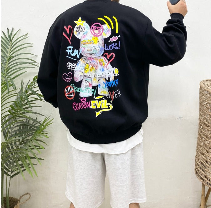 Graffiti Bearbrick Embossed Sweatshirt