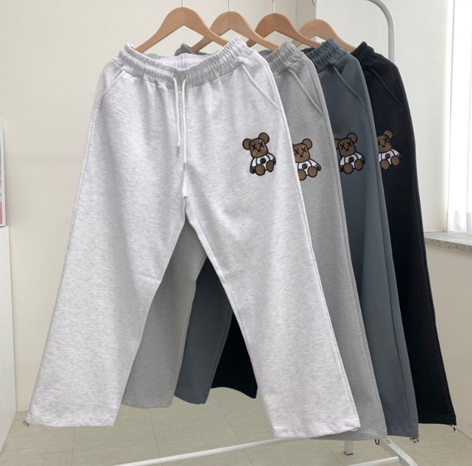 Fleece Bearbrick Handle Embroidery Hoodie Set