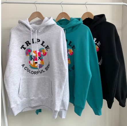 Triple Bear Graphic Hoodie