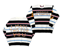 Striped Graffiti Knit Sweater