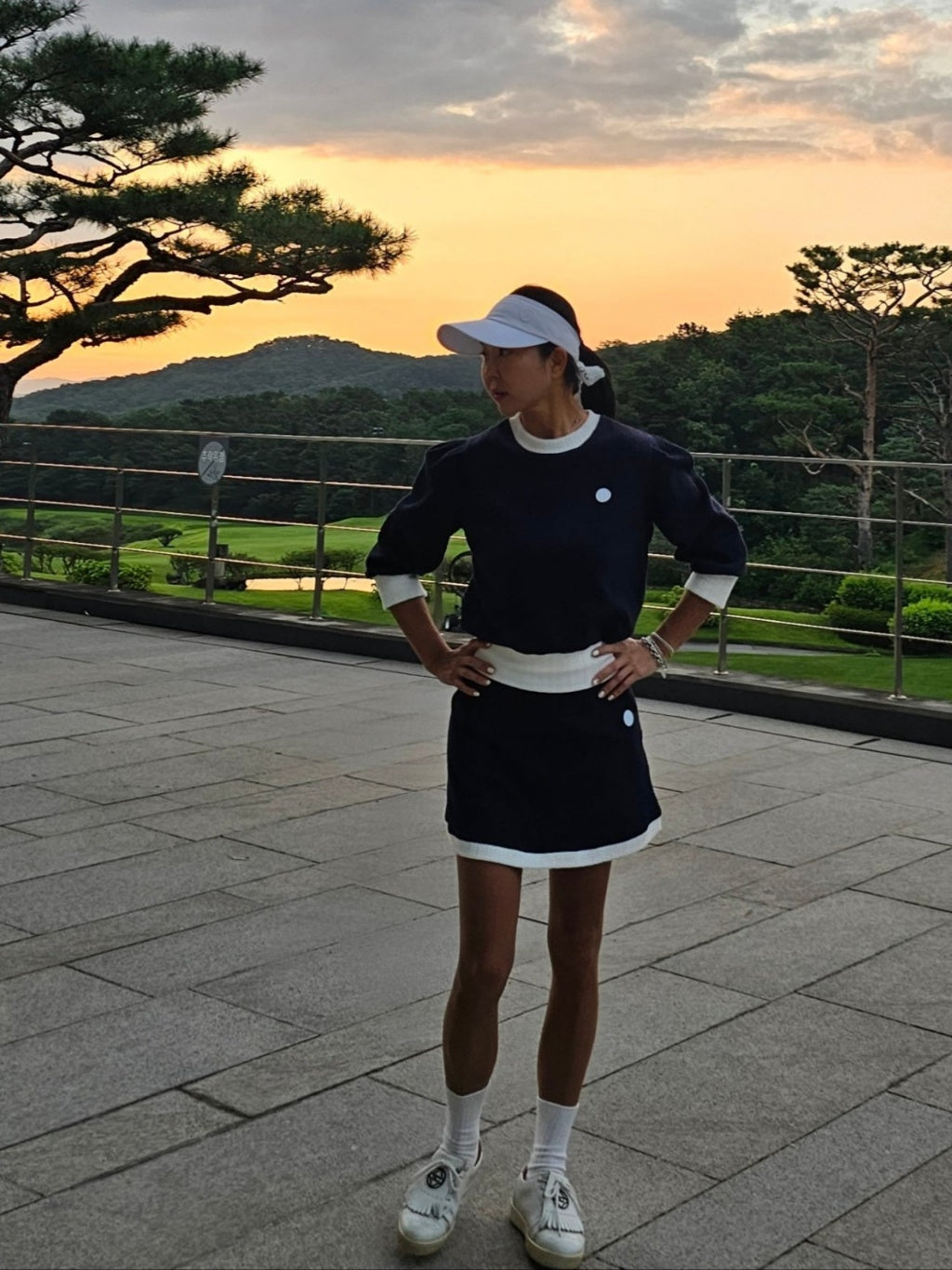 Jacquard Golf Skirt Set