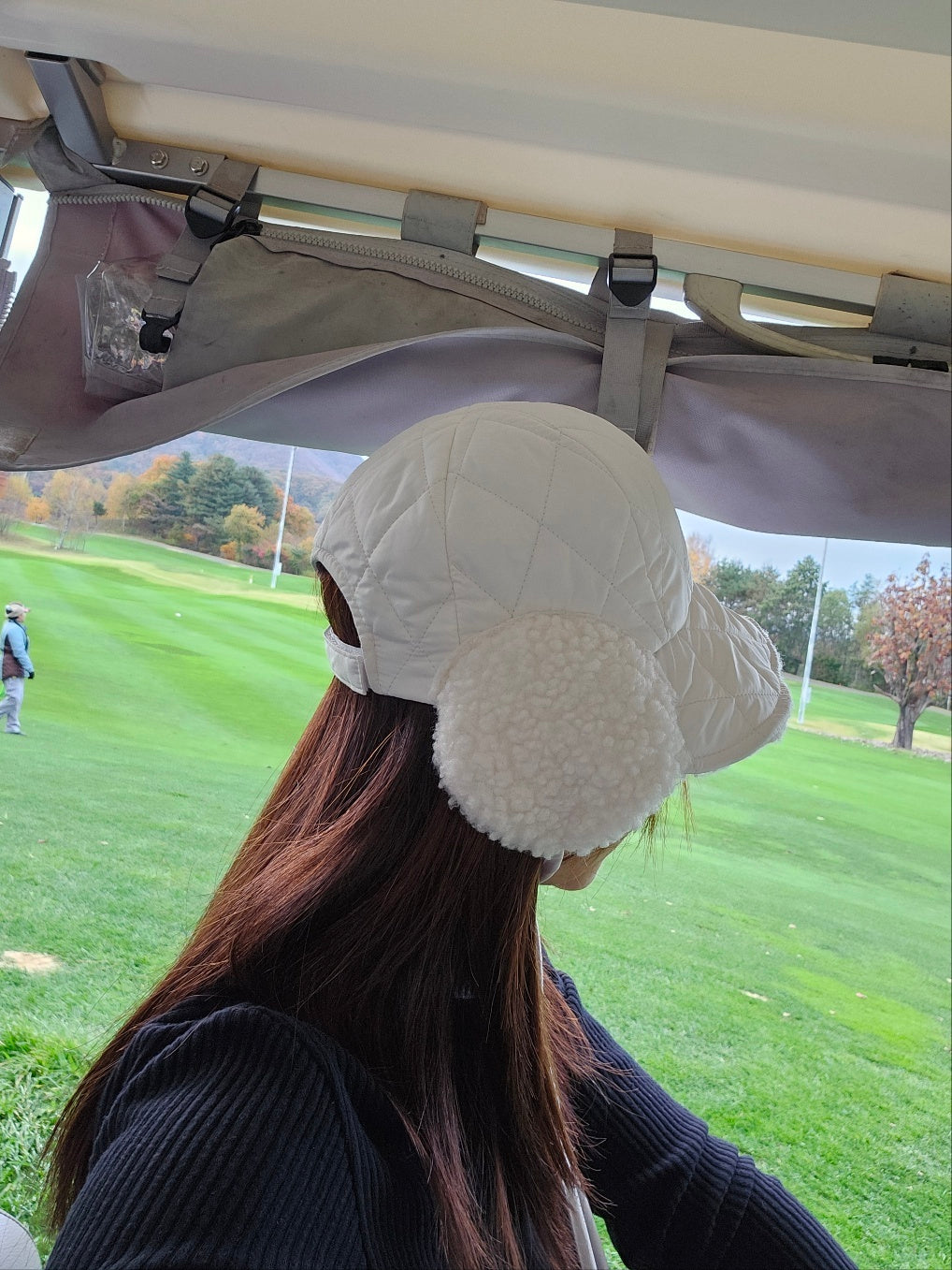 Quilted Golf Earflap Hat