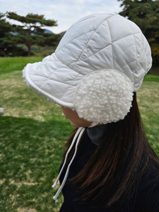 Quilted Golf Earflap Hat